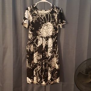 LuLaRoe Black print dress